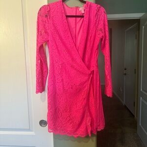 Lily Pulitzer Tiki Wrap Lace Romper